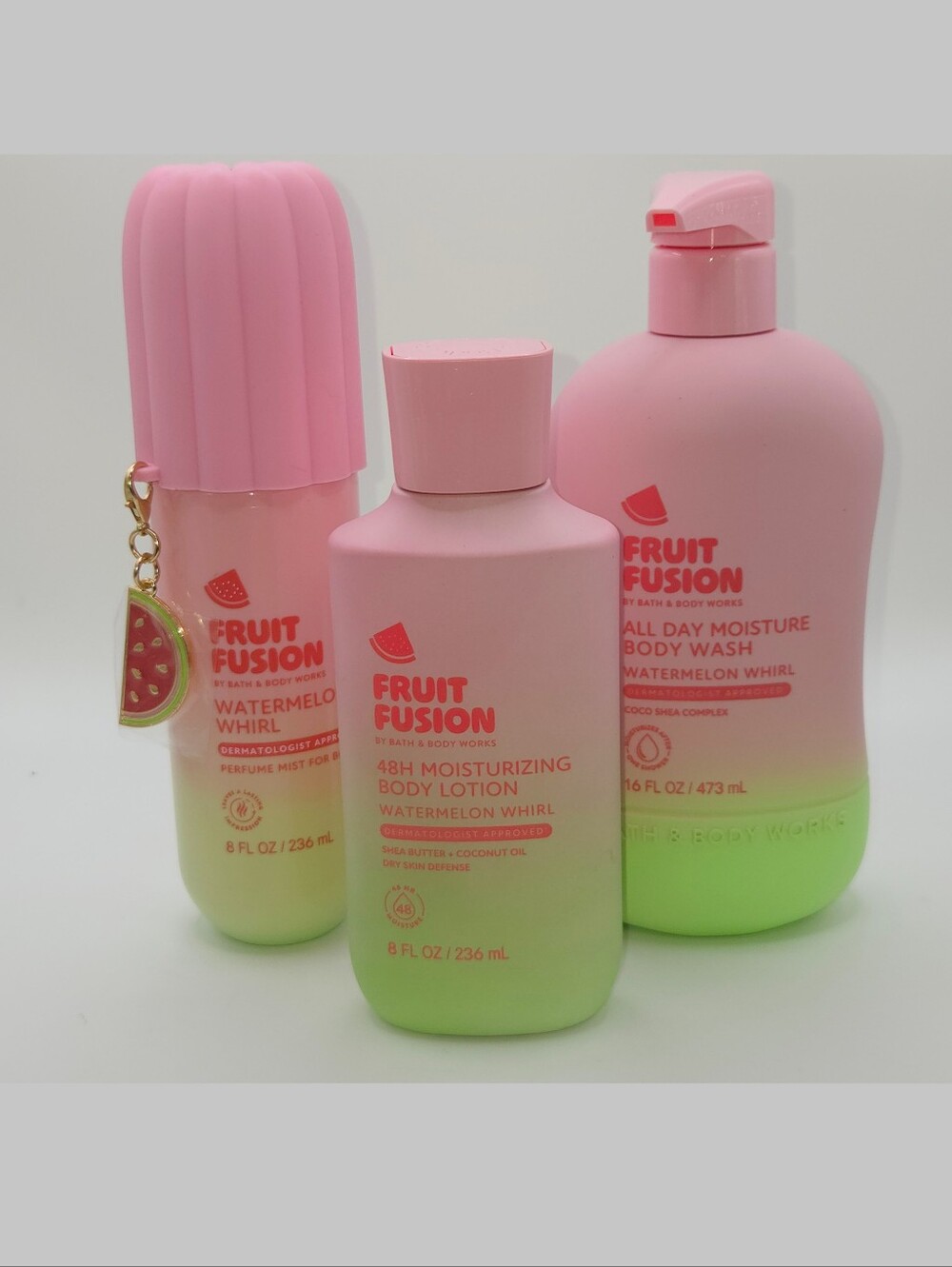 Bath & Body Works Fruit Fusion Watermelon Whirl Body Care Bundle New!!